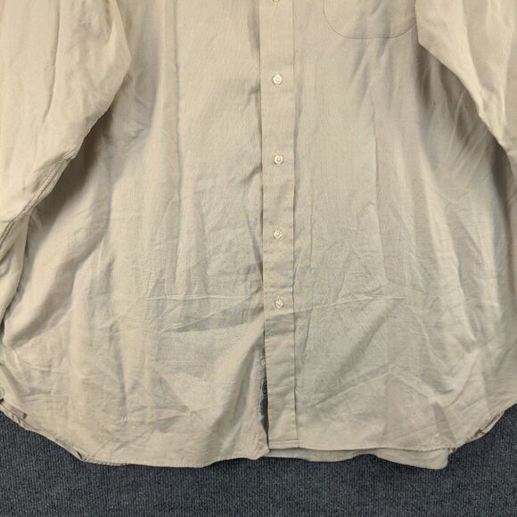 Gitman Bros. For Rochester Dress Shirt Mens 18.5-36 Tall Long Sleeve Tan Cotton - Picture 4 of 16